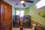 Large washer and dryers in the master bathroom